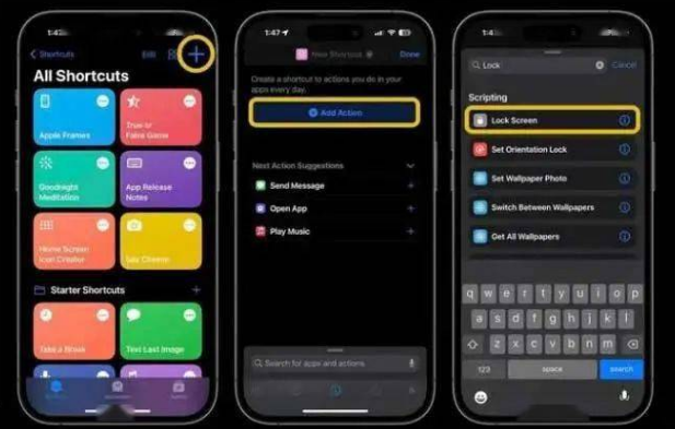 南华苹果14锁屏维修店分享iPhone14升级iOS16.4后如何创建锁屏快捷方式 